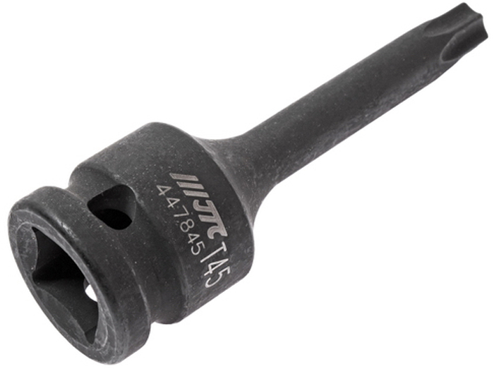 JTC Головка торцевая ударная TORX 1/2 х T45, длина 78 мм. JTC-447845JTC-447845 JTC Головка торцевая ударная TORX 1/2 х T45, длина 78 мм. JTC-447845JTC-447845Материал: SNCM 8660. Размер: TORX 1/2хT45. Общая длина: 78 мм. Габаритные размеры: 78/25/25 мм. (Д/Ш/В) Вес: 85 гр. Размер Усилие max., lb-in Усилие max., Н·м T1 0,85 0,097 T2 1,25 0,141 T3 2,25 0,254 T4 3,30 0,373 T5 4,60 0,51 T6 8,00 0,90 T7 15,00 1,70 T8 23,00 2,60 T9 30,00 3,39 ...