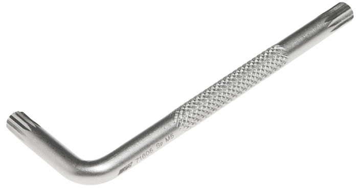 JTC Ключ Spline Г-образный M5. JTC-71605JTC-71605 JTC Ключ Spline Г-образный M5. JTC-71605JTC-71605Материал: S2 сталь. Размер: M5. Размер удлиненной части: 70 мм. Размер короткой части: 24 мм.