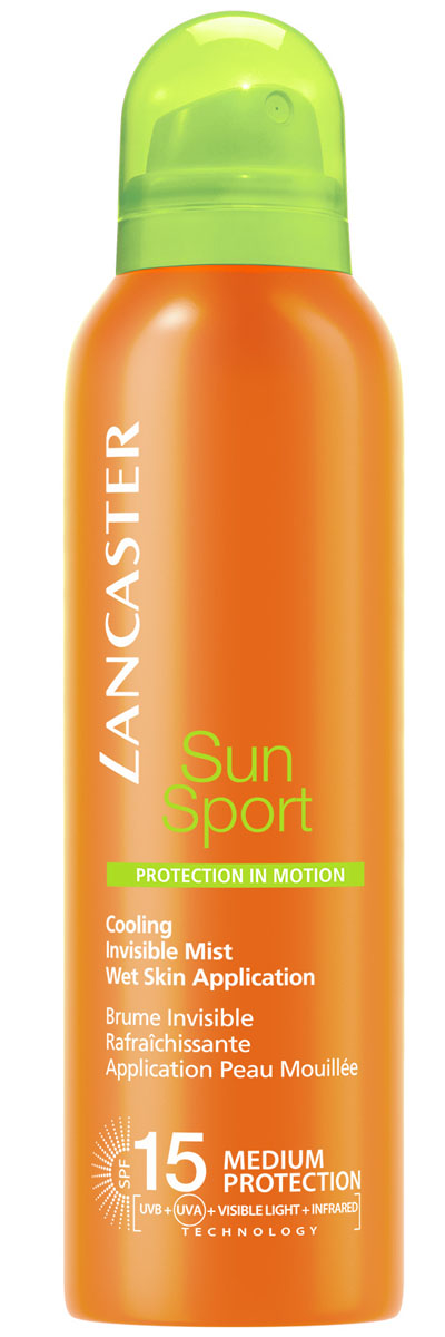 Lancaster Sun Sport Солнцезащитный спрей с возможностью нанесения на влажную кожу и высокой степенью защиты spf 15 для идеального загара, 200 мл40777313000 Lancaster Sun Sport Солнцезащитный спрей с возможностью нанесения на влажную кожу и высокой степенью защиты spf 15 для идеального загара, 200 мл40777313000Высокоэффективные формулы, специально разработанные для занятий спортом и активного отдыха. Быстро впитываются, незаметны и неощутимы на коже. Можно наносить на влажную кожу. Особенности: защита от UVA- и UVB- лучей с помощью фотостабильных высокоэффективных UVA- и UVB-фильтров. Эксклюзивная ИНФРАКРАСНАЯ защита благодаря уникальной системе двойного действия: отражает и нейтрализует IR-лучи благодаря 3 физическим фильтрам (рубиновой пудре, диоксиду титана, перламутровому пигменту). Нейтрализует свободные радикалы, образованные UV-лучами с помощью эксклюзивного антиоксидантного комплекса и IR-лучами с помощью мощных антиоксидантов (витамина Е и производного витамина С). NEW система нанесения на влажную кожу WET SKIN APLICATION. Комплекс Активации Загара: сочетание комплексов Гелиотан (богат аминокислотами, микроэлементами и минералами), Биотаннинг (экстракт сладкого апельсина) и масла бурити Масло бабассу Глицерин.