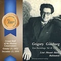 Grigory Ginzburg. Live Recordings. Vol. II. CD 2