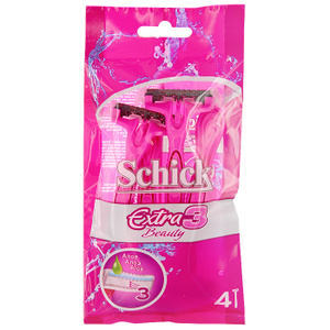 Набор одноразовых бритвенных станков Schick Extra 3 Beauty, 4 шт
