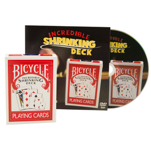 Настольная игра Уменьшающаяся колода. Карты для фокусов, цвет: красный, белый, 56 штук + обучающий DVD