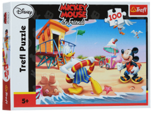 Настольная игра Микки на пляже, Пазл 100 деталей