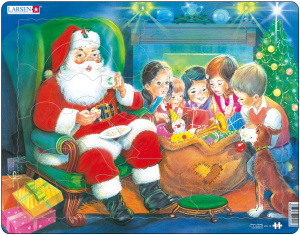 Настольная игра Санта с детьми. Пазл