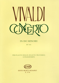 Vivaldi: Concerto in do minore rv 441 per flauto dolce (flauto traverso) e pianoforte