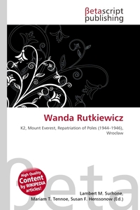 Wanda Rutkiewicz. Lambert M. Surhone Wanda Rutkiewicz. Lambert M. Surhone