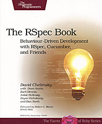 The RSpec Book: Behaviour-Driven Development with Rspec, Cucumber, and Friends - David Chelimsky, Dave Astels, Zach Dennis, Aslak Hellesoy, Bryan Helmkamp and Dan North12296407Youll get started right away with RSpec 2 and Cucumber by developing a simple game, using Cucumber to express high-level requirements in language your customer understands, and RSpec to express more granular requirements that focus on the behavior of individual objects in the system. Youll learn how to use test doubles (mocks and stubs) to control the environment and focus the RSpec examples on one object at a time, and how to customize RSpec to speak in the language of your domain. Youll develop Rails 3 applications and use companion tools such as Webrat and Selenium to express requirements for web applications both in memory and in the browser. And youll learn to specify Rails views, controllers, and models, each in complete isolation from the other. Whether youre developing applications, frameworks, or the libraries that power them, The RSpec Book will help you write better code, better tests, and deliver better software to happier users.