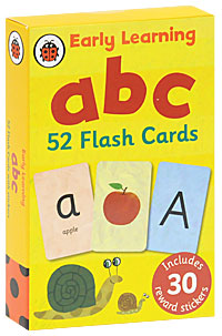 Early Learning: ABC (52 Flash Cards)12296407 Early Learning: ABC (52 Flash Cards)12296407This bumper flashcard pack is perfect for familiarising young children with the alphabet. The first 26 double-sided cards help to teach both the big and little letter shapes, while the next 26 cards introduce the phonic letter sounds - a as in apple and b as in bird. Also included in the pack are comprehensive hints and tips for parents and ideas for fun games to play, as well as 30 motivational stickers.