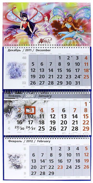 Календарь 2012 (на спирали). Winx