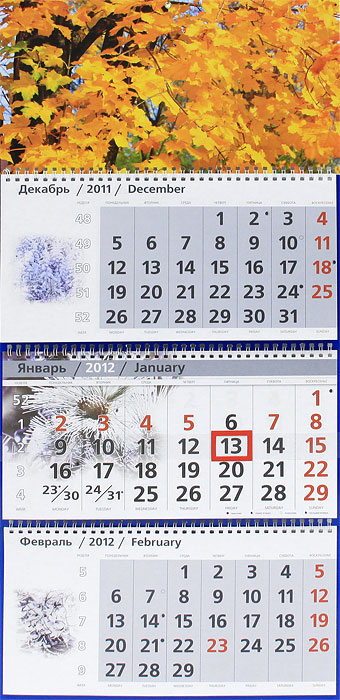 Календарь 2012 (на спирали). Клен