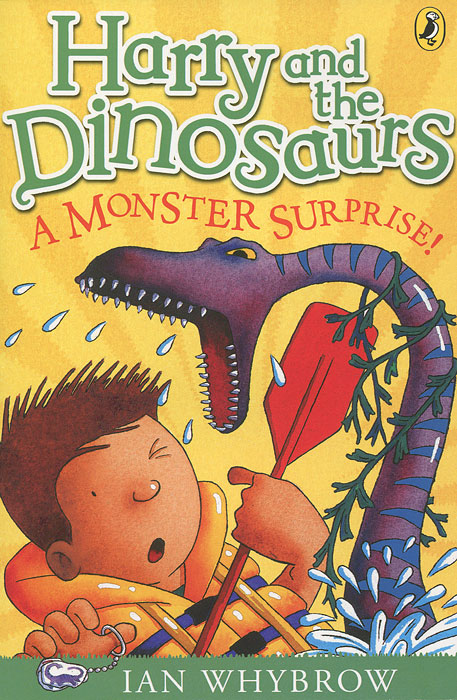 Harry and the Dinosaurs: A Monster Surprise! - Ian Whybrow12296407Harry thinks hes too old for his bucketful of dinosaurs but they think hes wrong! He looked after them when he was little and now they want to stick by him - forever ... When a mysterious set of plastic dinosaur cards appear on his key-ring, Harry discovers he can call on an army of Back-Up Dinosaurs. Just a rub with his finger calls up some monster-sized muscle! In this adventure, Harry and his friends are kayaking when they discover someone is stealing rare birds eggs. But theres a surprise in store for the thief!