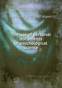 The use of personal documents in psychological science