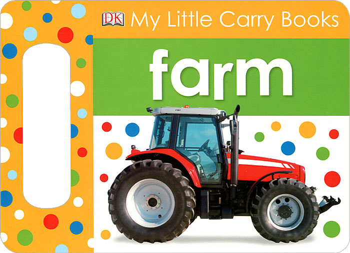 Farm12296407 Farm12296407Teach your child about colours with this hands-on My Little Carry Book. With lots of fun-filled pictures, your toddler will love meeting farmyard favourites in this My Little Carry Book. You can turn the pages with your child and watch as they develop language and reading skills. Every bright, bold page introduces a different farmyard character or object - from a smiley farmer and a shiny tractor, to a noisy donkey - with engaging rhyming words to read aloud. Your child will love the bright spotty handle that they can carry and pretend they have a bag, just like you! A great series that your child can pick up and carry around, wherever they go.