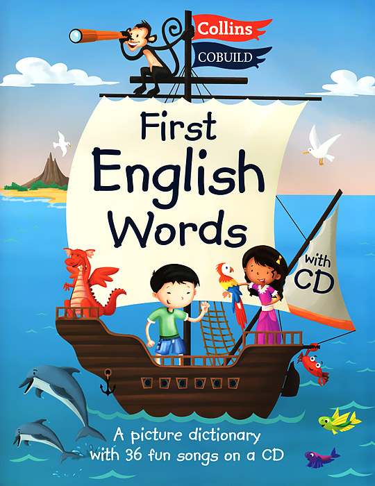 First English Words (+ CD)12296407Collins First English Words is the perfect first dictionary for kindergarten-aged learners of English. Packed full of fun and useful everyday vocabulary, this beautifully illustrated dictionary will capture the imagination of young children and encourage a love for learning English. The dictionary contains 36 themes, each fully illustrated with fun and engaging scenarios. Three characters, Ben, Daisy and Keekee the monkey, guide the children through their daily lives and introduce them to the 300 English words young children need to learn. There are songs and games for every theme for children to engage with. Collins First English Words aims to make learning English fun.