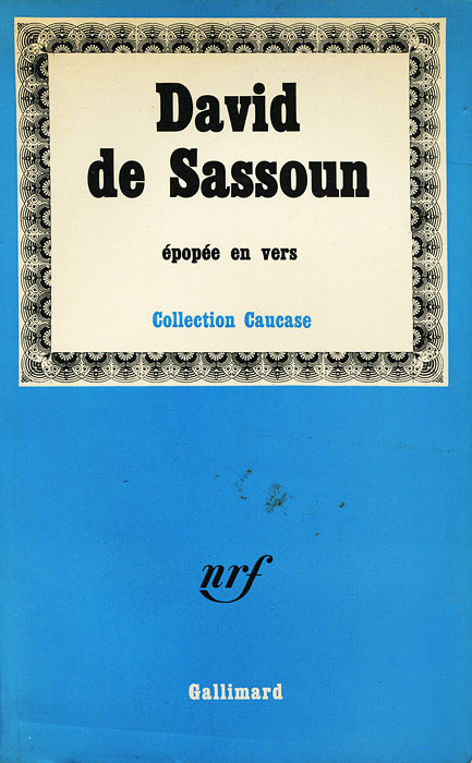 David de Sassoun: Epopee en vers