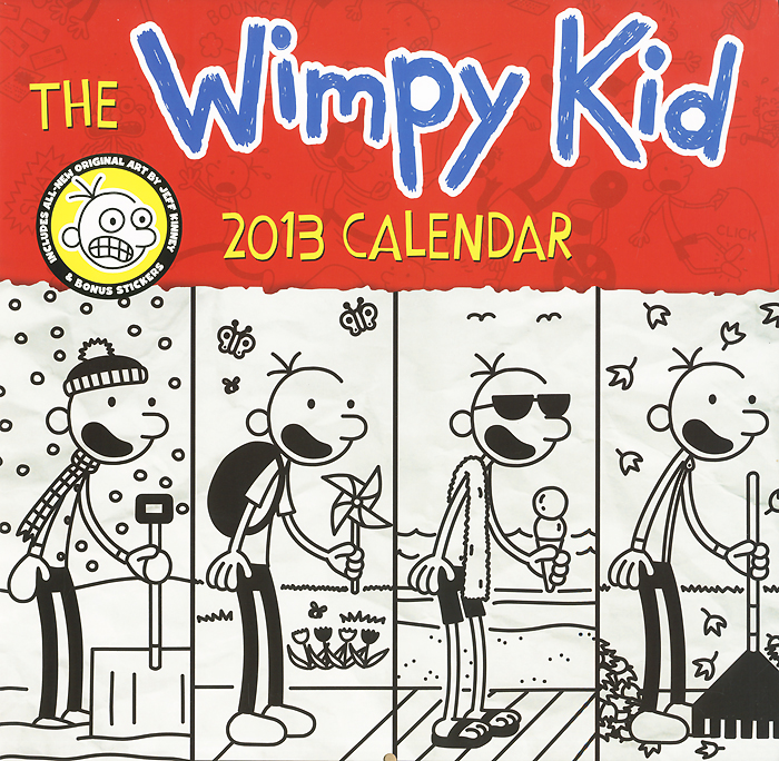 Календарь 2013 (на скрепке). The Wimpy Kid (+ наклейки)