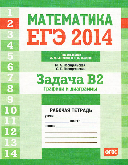 ЕГЭ 2014. Математика. Задача В 2. Графики и диаграммы. Рабочая тетрадь