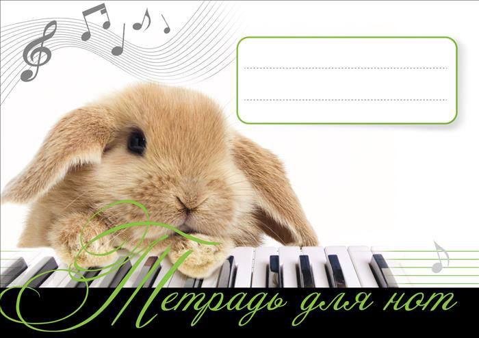 Тетрадь для нот. Зайчонок