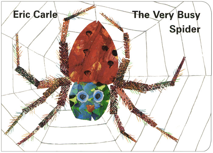 The Very Busy Spider - Eric Carle12296407A board book to feel as well as read and hear. A beautifully executed work for the very young that satisfies the needs of both visually handicapped and sighted children without losing its artistic integrity. Both sighted and blind children will follow the action with ease... Visually and verbally, this is a winner.