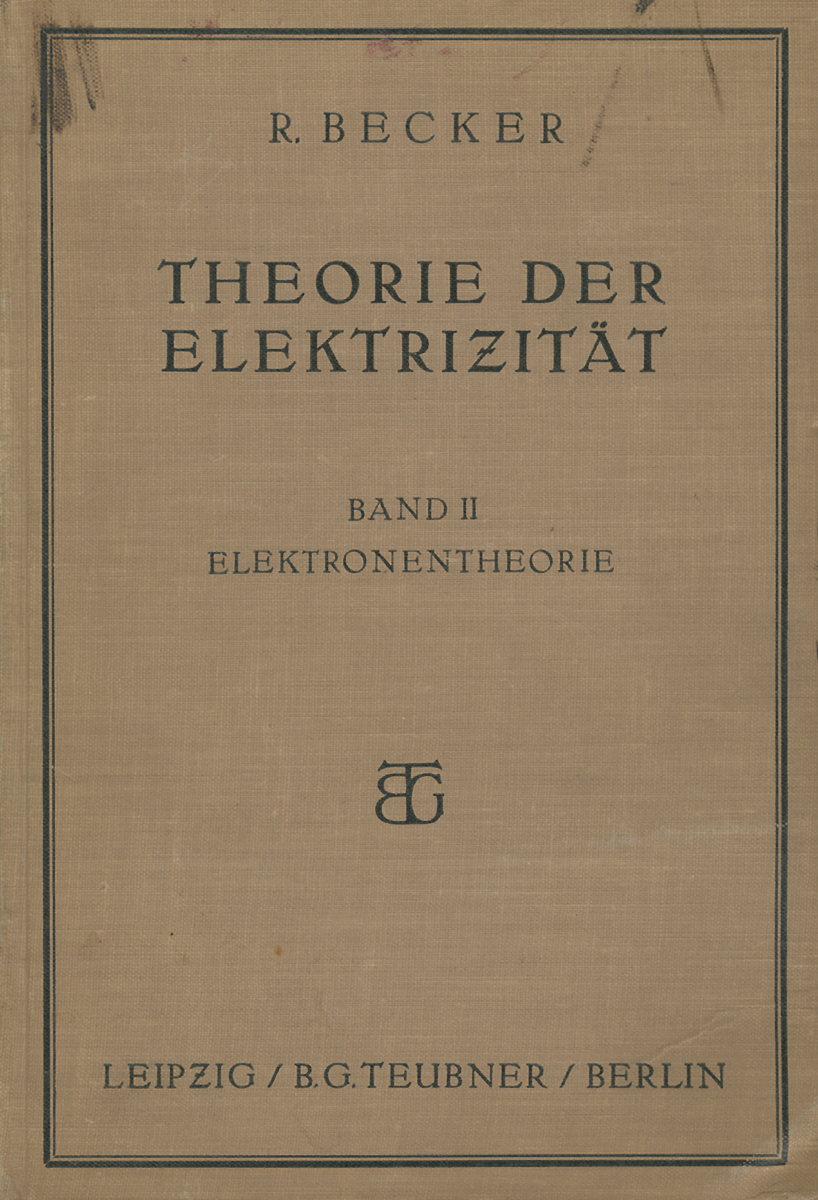 Theorie der elektrizitat: Band 2: Elektronentheorie