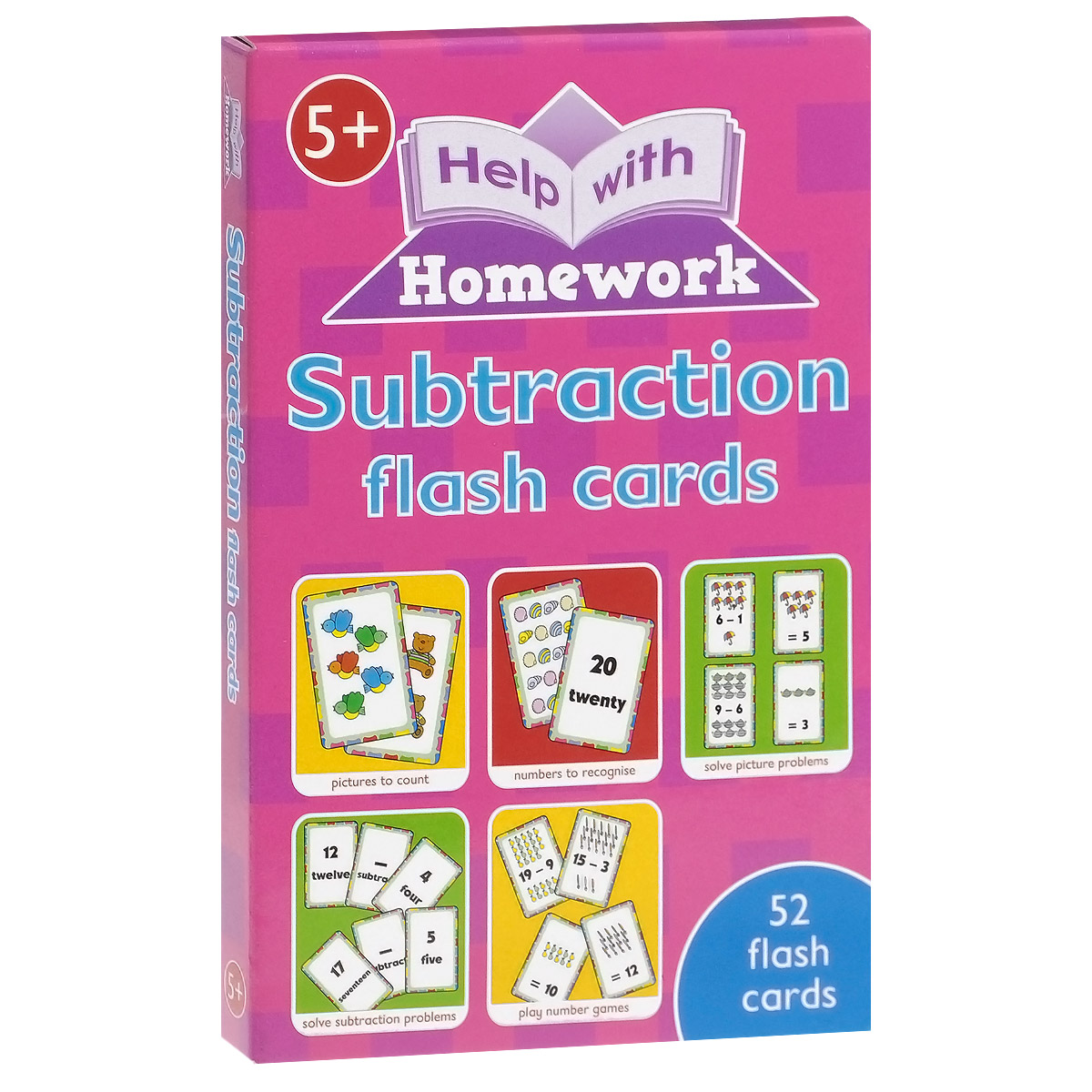 Subtraction (52 flash cards)