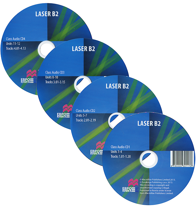 Laser B2: Class Audio CD (аудиокурс на 4 CD)