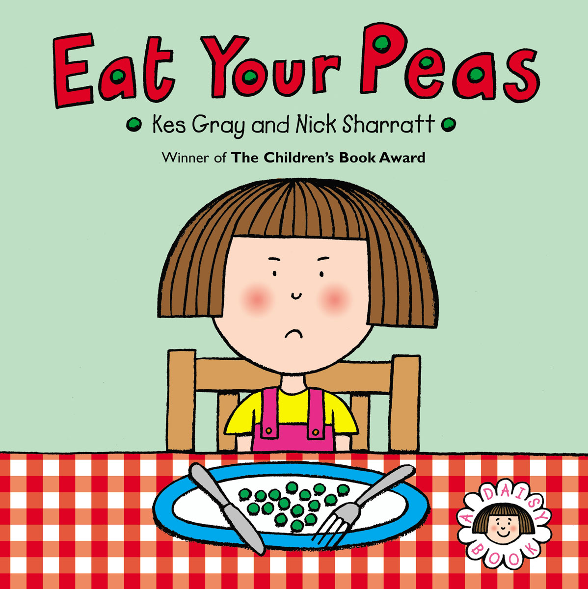 Eat Your Peas12296407 Eat Your Peas12296407Daisy does NOT like peas. And there is NOTHING that will get her to eat them. Mum says she can have an extra pudding, a chocolate factory or a space rocket with double retro laser blammers - but it just wont work! Can quick-thinking Daisy save her tea time and come up with a cunning plan to turn the tables on Mum? This is a wickedly funny book about dinner time which will appeal to fussy eating children and their despairing parents! This SUPERsized format really brings Nick Sharratts clean and vibrant artwork to life!