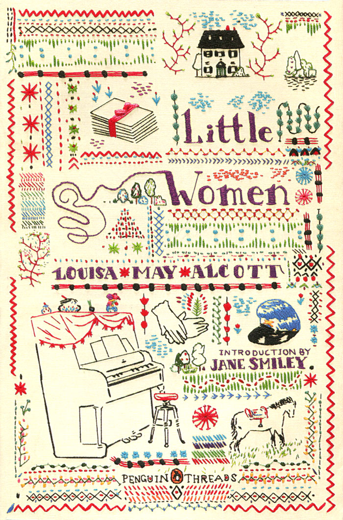 Little Women - Louisa May Alcott12296407The beloved story of the March girls is a classic American novel, telling the story of four sisters: independent, tomboyish Jo; delicate, loving Beth; pretty, kind Meg; and precocious, beautiful Amy, the baby of the family. The charming story of these four little women and their wise and patient mother Marmee enduring hardships and enjoying adventures in Civil War New England was an instant success when first published in 1868 and has been adored for generations. Bringing together traditional handicraft with cutting-edge book design, the Penguin Threads series has already created a huge buzz among the art and book-collecting communities. This latest set features cover art by painter and illustrator Rachell Sumpter, who brings a unique, whimsical sensibility to the Threads. With vivid colours and ambitiously intricate details, these additions to our innovative series commissioned by award-winning creative director Paul Buckley are rich works of art to be cherished and shared.