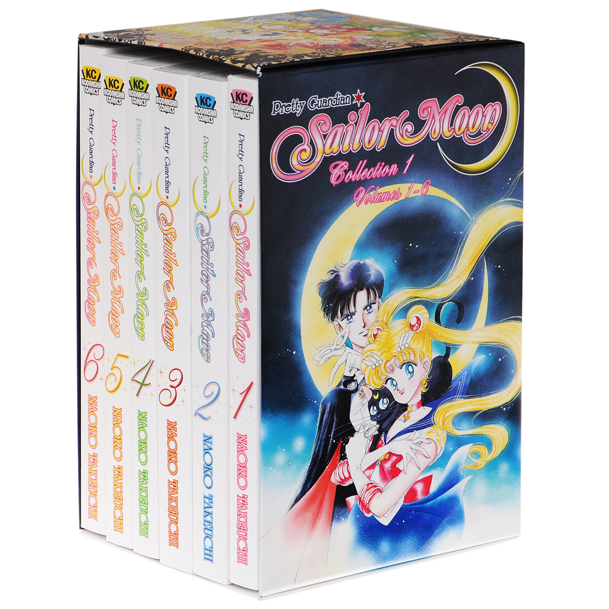 Pretty Guardian Sailor Moon: Volumes 1-6 (комплект из 6 книг)12296407 Pretty Guardian Sailor Moon: Volumes 1-6 (комплект из 6 книг)12296407Usagi Tsukino is a normal girl until she meets up with Luna, a talking cat, who tells her that she is Sailor Moon. As Sailor Moon, Usagi must fight for justice against, in the name of the Moon and the mysterious Moon Princess. Soon she learns shes not alone: There are other girls destined to be Sailor Guardians, who join the battle and form friendships that can conquer any obstacle! Collecting the first six volumes of the #1 bestselling manga of 2012, Sailor Moon, with exclusive stickers! The box is designed using Sailor Moon art never before published in the U.S. The second box set will be released in fall 2013, and when joined together, the two boxes will create one beautiful image - the perfect addition to a Moonies shelf!