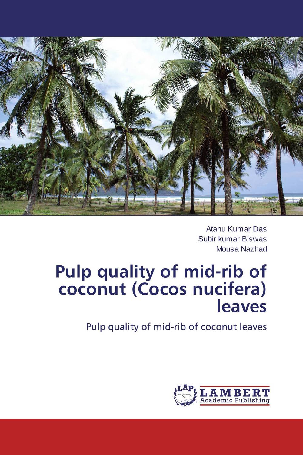 Pulp quality of mid-rib of coconut (Cocos nucifera) leaves