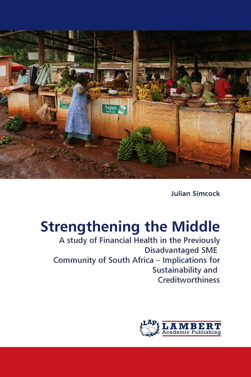 Strengthening the Middle12296407 Strengthening the Middle12296407Small and medium sized enterprises (SMEs) can make significant contributions to developing economies. When supported by stable macroeconomic conditions and sound policy, history has shown that they act as powerful forces for economic and social development. This book builds on previous literature concerning the health and financial practices of previously disadvantaged SMEs in South Africa. It seeks in particular to better understand the impact which external financial management provision has on financial health. The findings of the work reveal highly difficult circumstances for previously disadvantaged SME owners with limited financial education. Poor financial administration skills lead to poor financial health. Yet upon seeking help externally, these SME owners are often forced to pay more to build a basic knowledge base, despite constricted financial positions. Even with prolonged billing sessions, they are often unable to leverage the skills of external advisors....