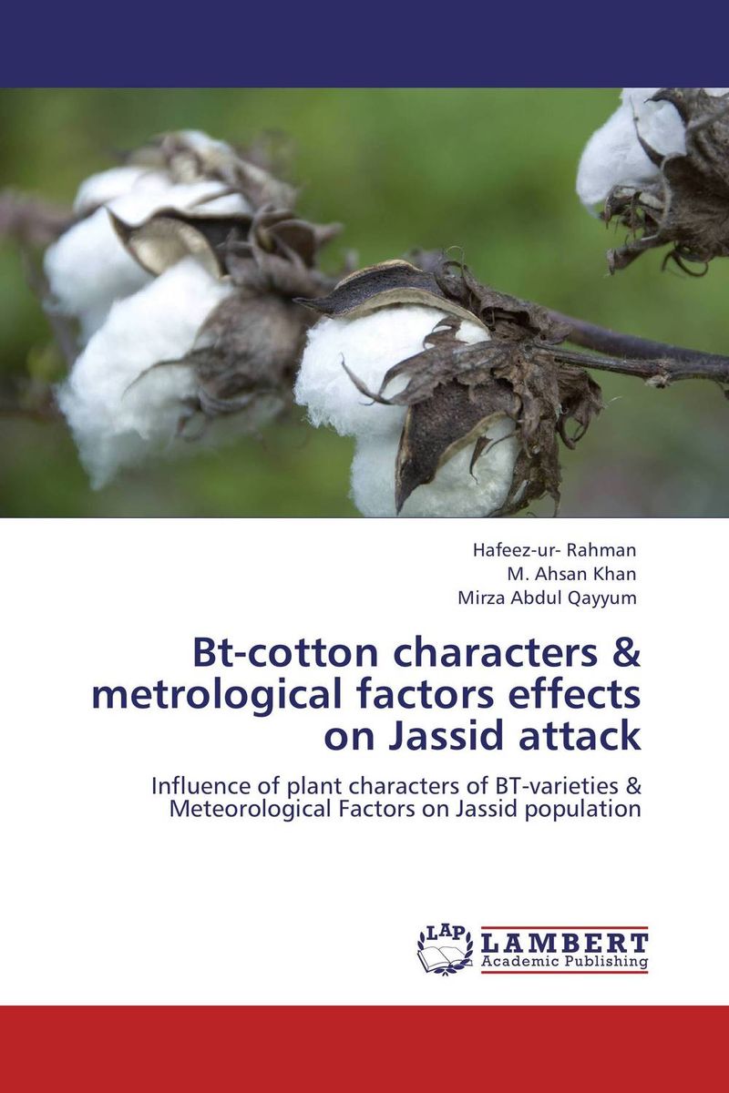 Bt-cotton characters & metrological factors effects on Jassid attack