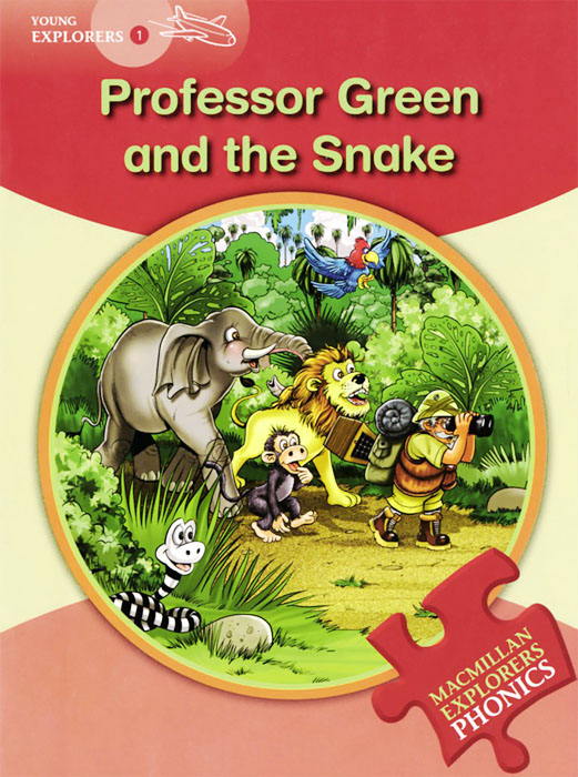 Professor Green and the Snake: Young Explorers Phonics 1 - Gill Munton12296407Professor Green and his friends go into the jungle to find the black and white snake. They meet some interesting animals along the way, but the black and white snake is hard to catch. The Macmillan Explorers Phonics bring first language teaching methods to reading lessons in international classrooms. They focus on how reading works, so children are able to read new texts and pronounce new words more easily. The Macmillan Explorers Phonics complement the Macmillan English Explorers and can also be used alongside any other reading programme.