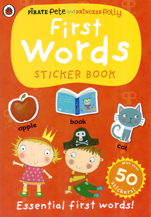 First Words: Sticker Book12296407 First Words: Sticker Book12296407Pirate Pete and Princess Polly are the toddlers that love to share their first experiences with you! Now they are ready to start learning first words, and young children will love learning with them! With over 50 big stickers for little hands, this First Words sticker activity book is perfect for helping young children expand and develop their vocabulary as well as practise their hand-eye coordination.