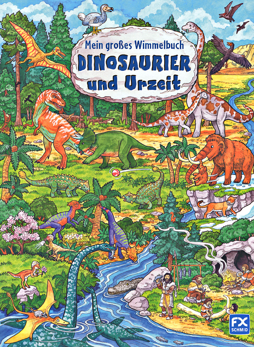 Mein grosses Wimmelbuch: Dinosaurier und Urzeit