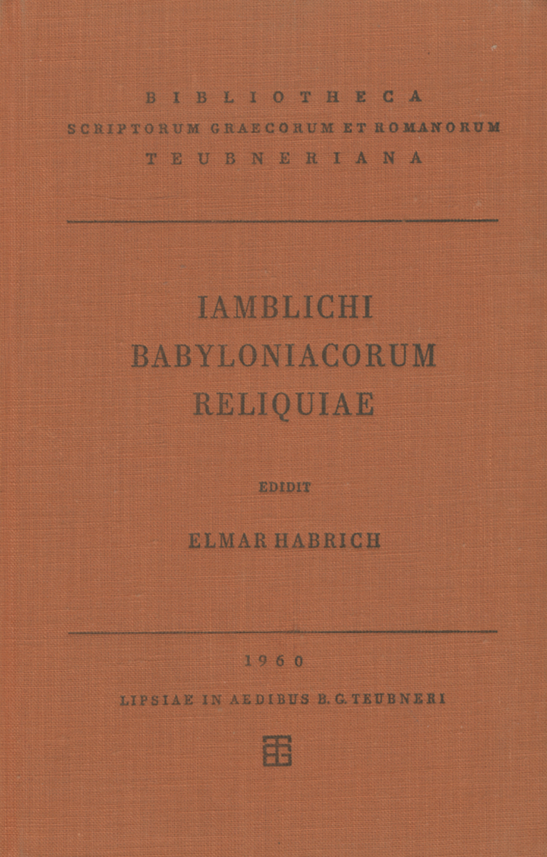 Lamblichi Babyloniacorum Reliquiae