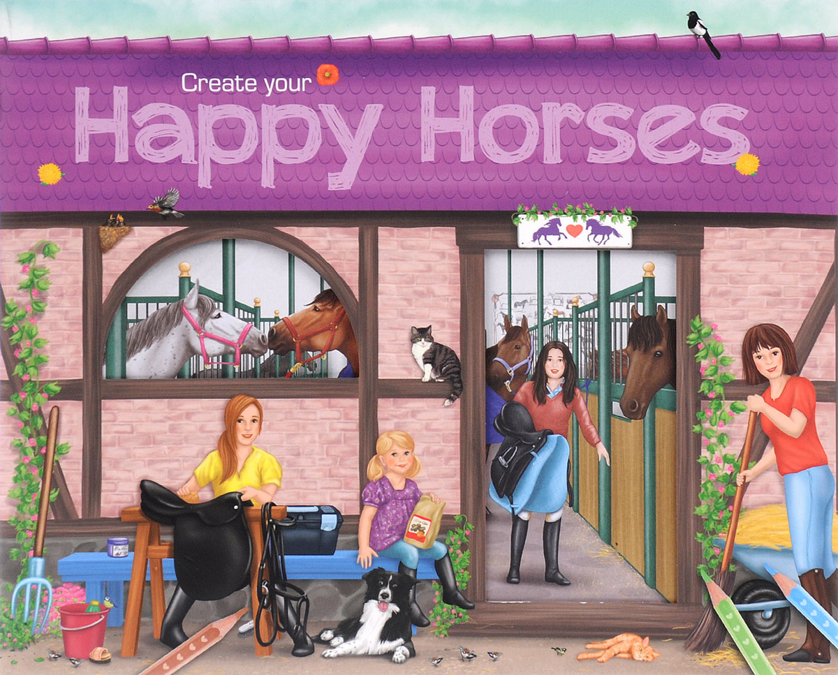 Creative Studio. Create your Happy Horses. Альбом с наклейками