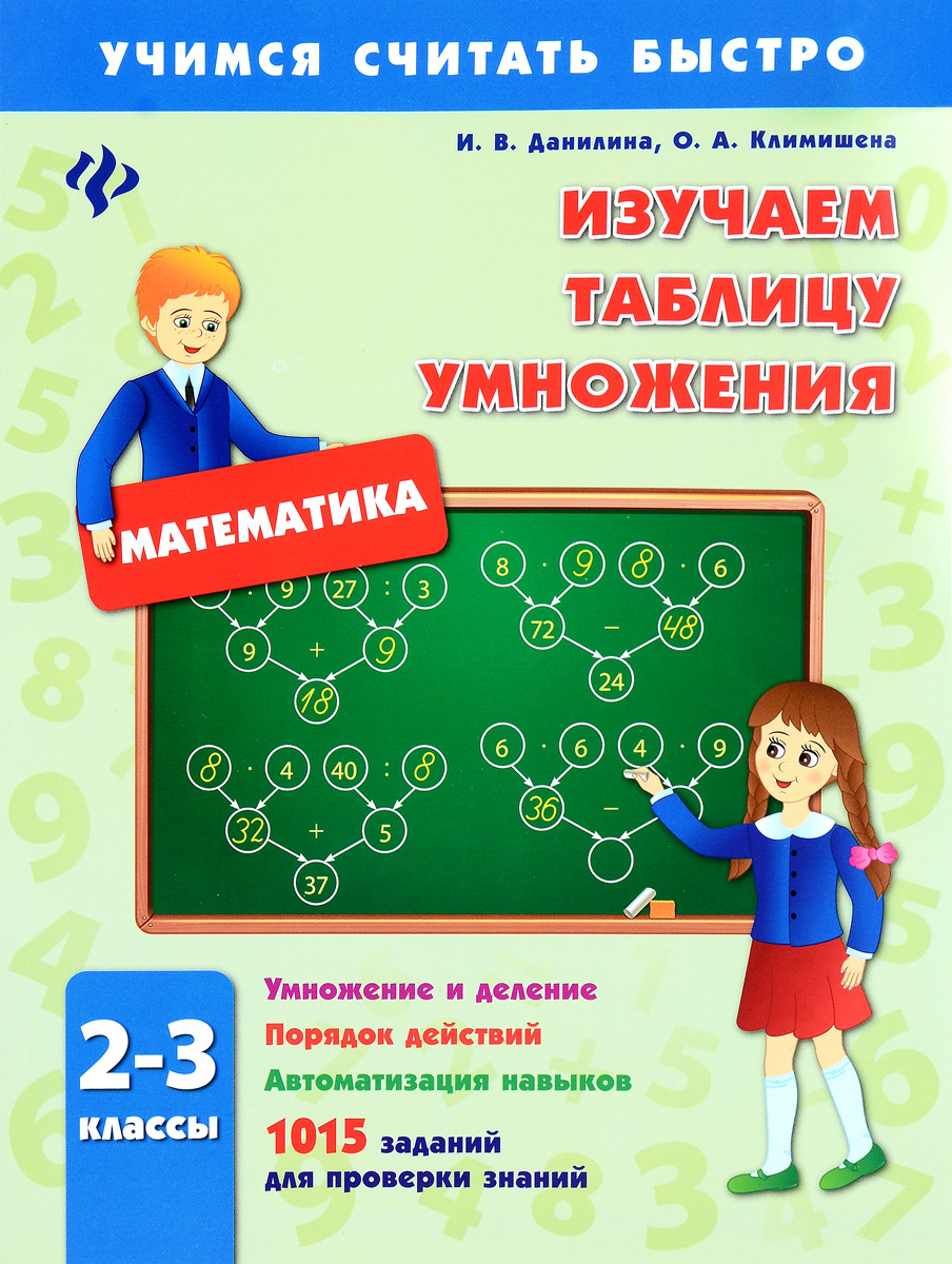Изучаем таблицу умножения. 2-3 классы12296407 Изучаем таблицу умножения. 2-3 классы12296407Пособие содержит 1015 заданий, направленных на отработку навыков решения примеров с действиями умножения и деления. Проверить правильность выполнения заданий помогут ответы, расположенные в конце тетради. Материал соответствует учебной программе по математике для 1-4 классов. Издание предназначено для учащихся и учителей начальных классов.