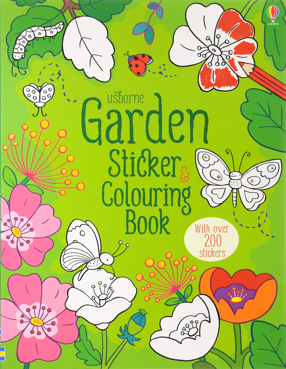 Garden: Sticker Coloring Book