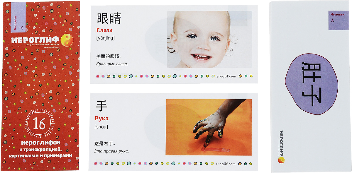Карточки для изучения китайского языка. Человек