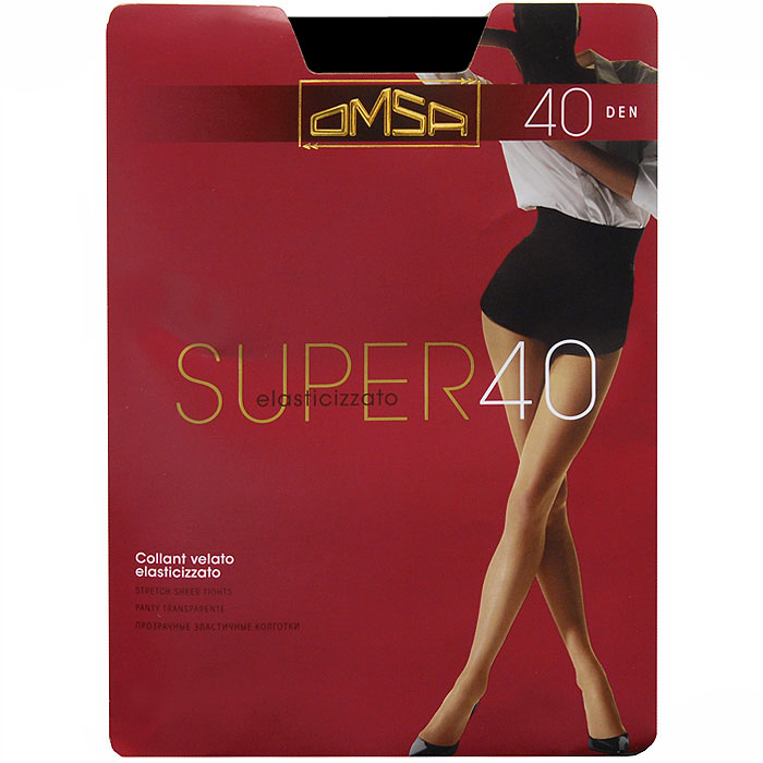 Колготки классические Super 40Super 40 Nero Колготки классические Super 40Super 40 NeroПлотность: 40 ден. Прочные эластичные полуматовые колготки, с уплотненной верхней частью в виде штанишек. Уплотненный носок. Omsa - одна из наиболее важных компаний, производящих трикотаж, которая так близка любой женщине. А устойчивым положением компания обязана своей философии, которая была и остается для нее актуальной. Высокое качество нити, элегантность, внимание к шарму и моде позволяет держаться компании на вершине популярности у женщин всего мира. Внимание к нуждам женщины и постоянная забота о качестве сделали Omsa самой значительной компанией Европы. Благодаря усовершенствованиям в производственной сфере вся продукция Omsa может гордиться своим превосходным качеством.