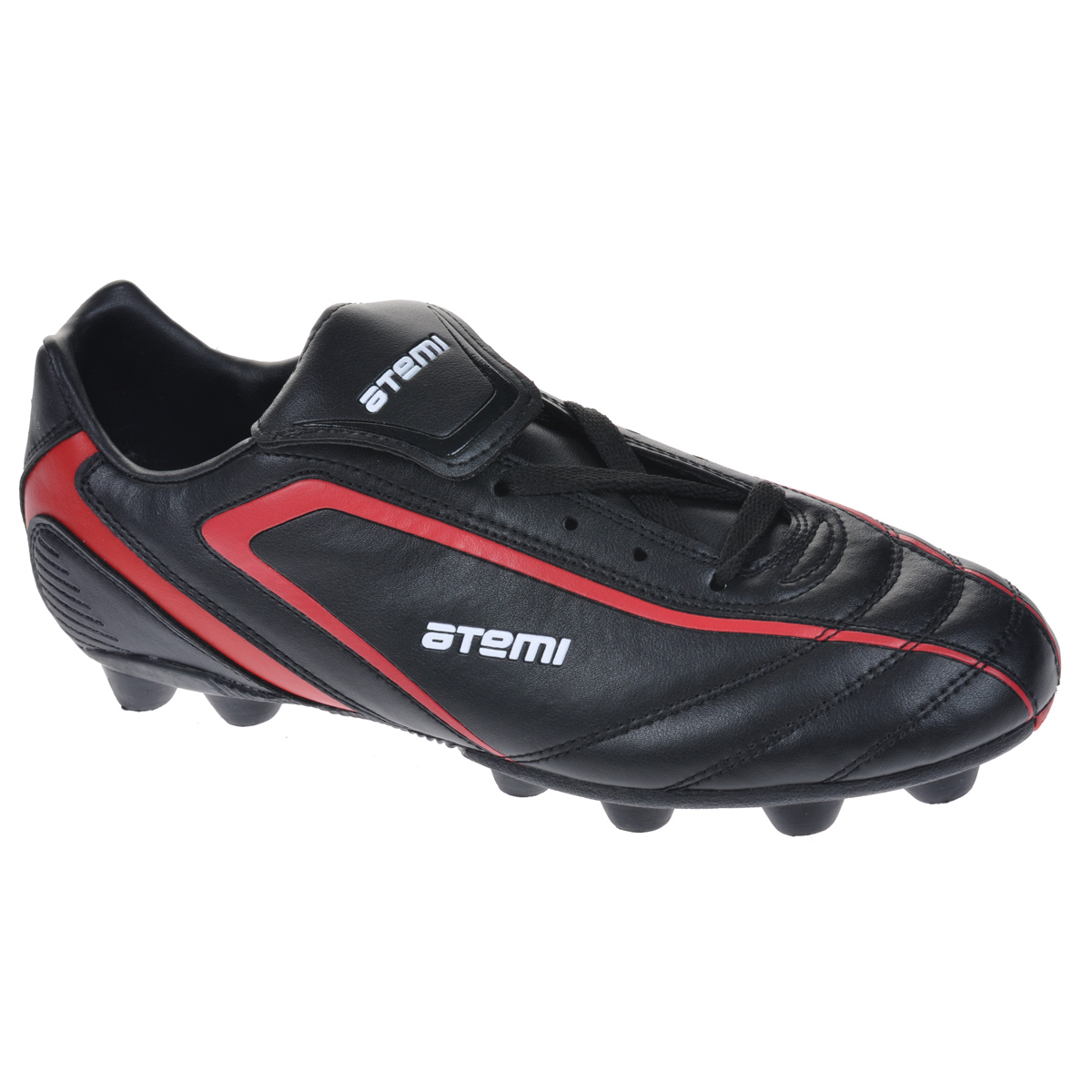 Бутсы футбольные мужские Atemi MSR, 14 шипов, цвет: черный, красный. SD500. Размер 40