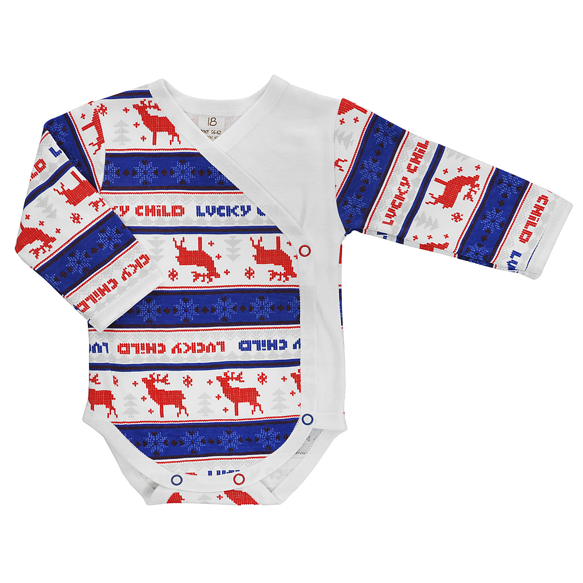 Боди детское. 10-510-5 Боди детское. 10-510-5Детское боди Lucky Child с запахом и длинными рукавами послужит идеальным дополнением к гардеробу младенца, обеспечивая ему наибольший комфорт. Боди изготовлено из натурального хлопка, благодаря чему оно необычайно мягкое и легкое, не раздражает нежную кожу ребенка и хорошо вентилируется, а эластичные швы приятны телу ребенка и не препятствуют его движениям. Удобные застежки-кнопки по левому боку и на ластовице помогают легко переодеть младенца и сменить подгузник. Оформлено боди модным скандинавским принтом. Боди полностью соответствует особенностям жизни малыша в ранний период, не стесняя и не ограничивая его в движениях. В нем ваш ребенок всегда будет в центре внимания.