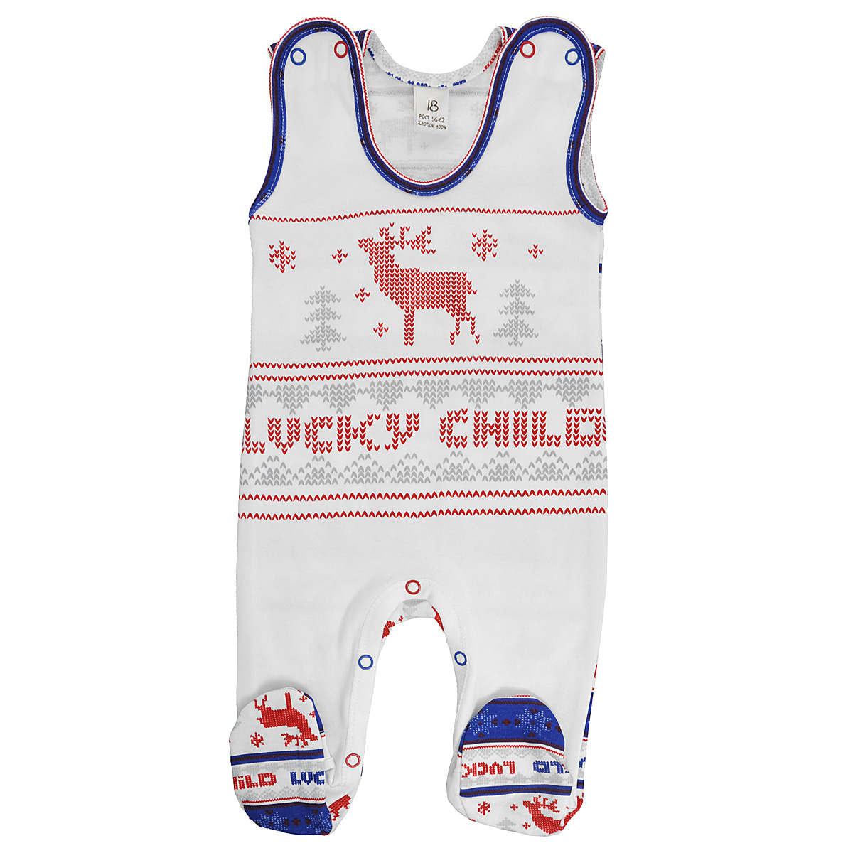 Ползунки10-2 Ползунки10-2Ползунки с грудкой Lucky Child - очень удобный и практичный вид одежды для малышей. Они отлично сочетаются с футболками и кофточками. Ползунки выполнены из натурального хлопка, благодаря чему, они необычайно мягкие и приятные на ощупь, не раздражают нежную кожу ребенка и хорошо вентилируются, а эластичные швы приятны телу малыша и не препятствуют его движениям. Ползунки с широкими бретелями, застегивающимися сверху на кнопки и закрытыми ножками идеально подойдут вашему младенцу, обеспечивая ему наибольший комфорт. Они подходят для ношения с подгузником и без него. Кнопки на ластовице помогают легко и без труда поменять подгузник в течение дня. Оформлены ползунки модным скандинавским принтом. Ползунки с грудкой полностью соответствуют особенностям жизни младенца в ранний период, не стесняя и не ограничивая его в движениях!