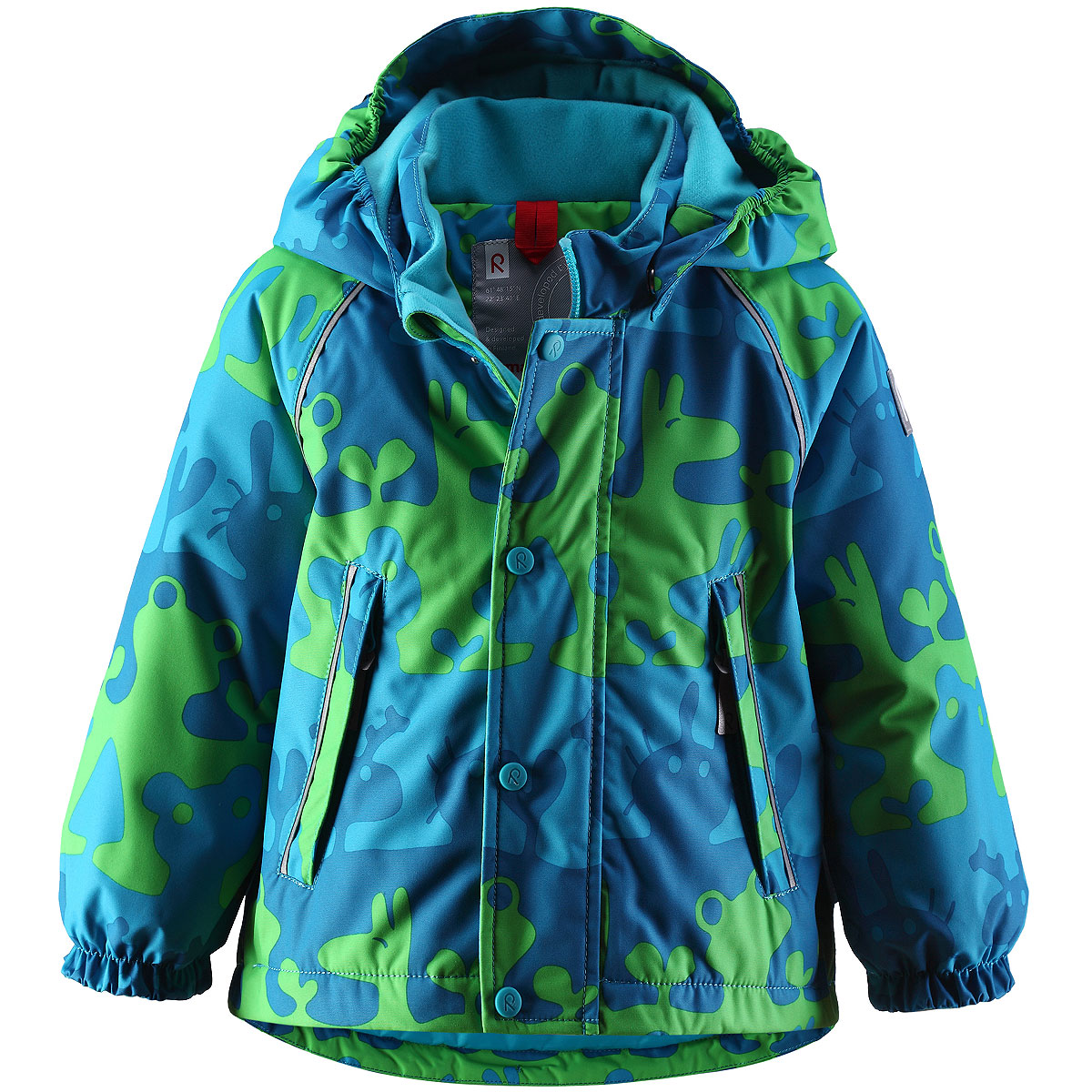 Куртка детская. 511150511150_1212 Куртка детская. 511150511150_1212Теплая детская куртка Reimatec идеально подойдет для ребенка в холодное время года. Куртка изготовлена из водоотталкивающей и ветрозащитной мембранной ткани с утеплителем из синтепона. Материал отличается высокой устойчивостью к трению, благодаря специальной обработке полиуретаном поверхность изделия отталкивает грязь и воду, что облегчает поддержание аккуратного вида одежды, дышащее покрытие с изнаночной части не раздражает даже самую нежную и чувствительную кожу ребенка, обеспечивая ему наибольший комфорт. Куртка с удлиненной спинкой и капюшоном застегивается на пластиковую застежку-молнию с защитой подбородка, благодаря чему ее легко надевать и снимать, и дополнительно имеет ветрозащитный клапан на кнопках. Капюшон, присборенный по бокам, защитит нежные щечки от ветра, он пристегивается к куртке при помощи кнопок. Края рукавов оформлены эластичными манжетами. Мягкая подкладка на воротнике и манжетах обеспечивает дополнительный комфорт. По бокам куртка дополнена двумя...