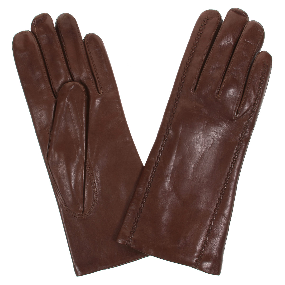 ПерчаткиDF12-247.chestnut ПерчаткиDF12-247.chestnutСтильные женские перчатки Bartoc не только защитят ваши руки от холода, но и станут великолепным украшением. Они выполнены из мягкой и приятной на ощупь натуральной кожи ягненка, подкладка - из шерсти. Декорирована модель на лицевой стороне оригинальной рельефной отстрочкой. Перчатки являются неотъемлемой принадлежностью одежды, вместе с этим аксессуаром вы обретаете женственность и элегантность. Они станут завершающим и подчеркивающим элементом вашего неповторимого стиля и индивидуальности.