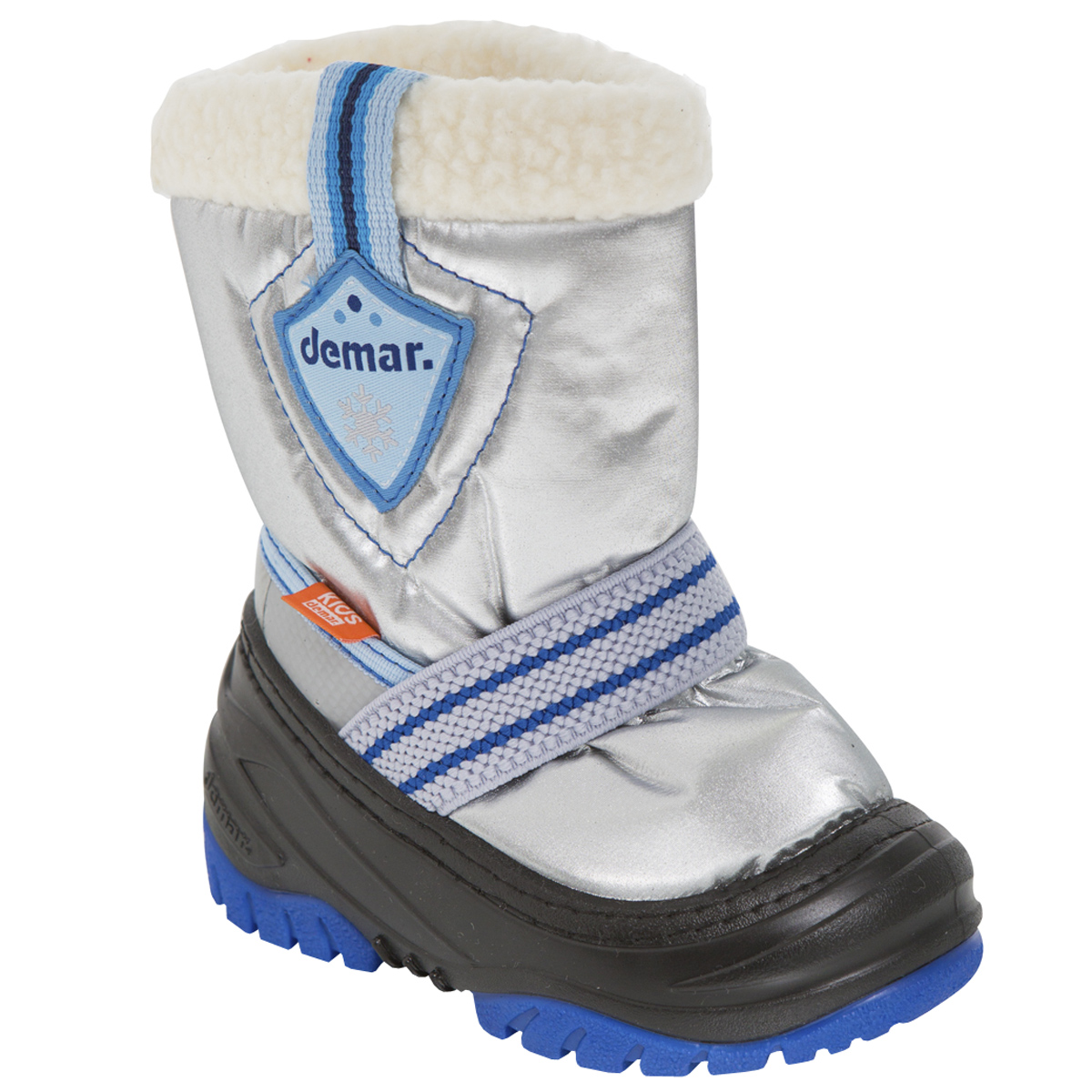 Дутики4031 Дутики4031Практичные и удобные дутики от Demar - отличный вариант на каждый день. Модель выполнена в нижней части из ПВХ (поливинилхлорида), а голенище - из современного текстильного материала, обладающего высокими износостойкими свойствами. Подкладка и стелька - из натуральной шерсти, согреют ножки ребенка в холод. Кант изделия декорирован искусственным мехом. Подъем дополнен декоративной резиновой застежкой. Сбоку модель украшена текстильной вставкой с логотипом Demar и ярлычком. Задник дополнен текстильной вставкой контрастного цвета. Высокая подошва, выполненная из литой резины, имеет специальное рифление, которое защищает от скольжения и сохраняет гибкость даже в значительные морозы. Удобные дутики придутся по душе вашему ребенку!