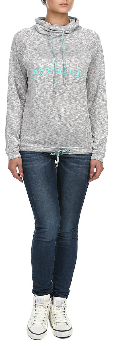 ТолстовкаZ-BL-1813 GREY MEL ТолстовкаZ-BL-1813 GREY MELСтильная женская толстовка Moodo, изготовленная из высококачественного материала, необычайно мягкая и приятная на ощупь, не сковывает движения, обеспечивая наибольший комфорт. Лицевая сторона изделия имеет гладкую структуру, изнаночная - небольшой мягкий ворс. Толстовка имеет обработку по низу и манжетам, что предотвращает проникновение холодного воздуха. Объем высокого воротника стойки и низ регулируются при помощи кулисок, что делает толстовку еще более функциональной. Спереди толстовка оформлена надписью. Эта модная и в тоже время комфортная толстовка отличный вариант как для активного отдыха, так и для занятий спортом!