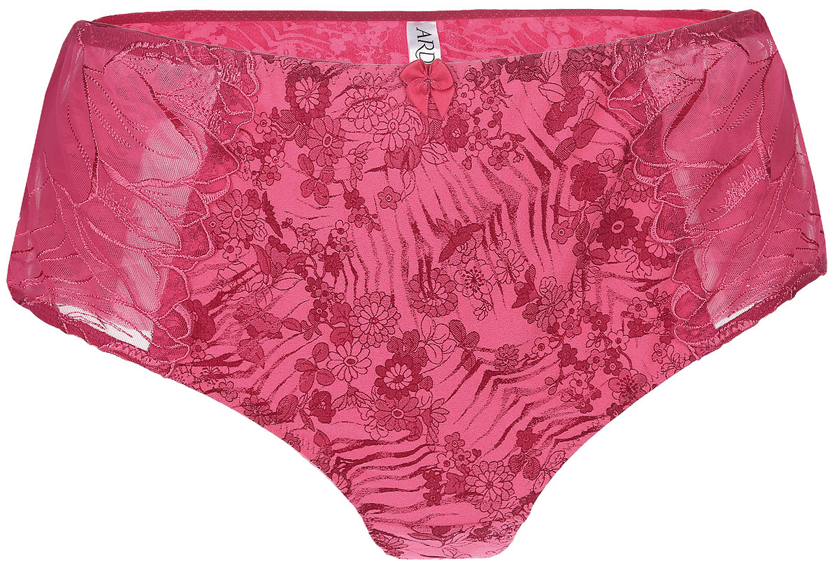 Трусы женские. R1531-23R1531-23 Трусы женские. R1531-23R1531-23Женские трусы Ardi с классической посадкой выполнены из мягкого очень приятного жаккардового полотна. Спереди боковые вставки из нарядной вышивки. Ластовица из хлопка. Украшена модель спереди маленьким атласным бантиком.