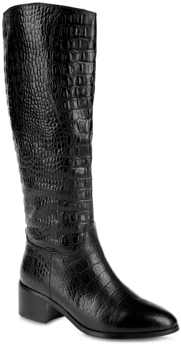 Сапоги женские. 378-1142AM378-1142AM Сапоги женские. 378-1142AM378-1142AMОригинальные женские сапоги от Winzor - отличный вариант на каждый день. Модель выполнена из натуральной кожи, оформленной тиснением под рептилию, и дополнена фактурными швами по верху. Подкладка из байки и натурального меха обеспечит комфорт и уют. Стелька из натурального меха защитит ваши ноги от холода. Сапоги застегиваются на застежку-молнию, расположенную на одной из боковых сторон и доходящую до середины голенища. Умеренной высоты каблук устойчив. Подошва с рельефным протектором обеспечивает отличное сцепление на любой поверхности. В таких сапогах вашим ногам будет уютно и комфортно. Они прекрасно дополнят ваш повседневный образ.